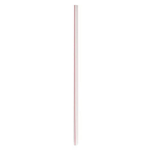 Cutlery | Boardwalk BWKJSTW1025RW 10.25 in. Wrapped Jumbo Polypropylene Straws - Red/White Striped (2000/Carton) image number 0