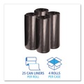  | Boardwalk X7658XKKR01 38 in. x 58 in. 60 gal. 1.6 mil Recycled Low-Density Polyethylene Can Liners - Black (100/Carton) image number 2