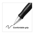 Just Launched | BIC VLG11 BLK Velocity Easy Glide 1 mm Medium Ballpoint Pen - Black Ink/Translucent Black Barrel (1-Dozen) image number 3