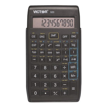Victor 920 920 10-Digit LCD Compact Scientific Calculator with Hinged Case