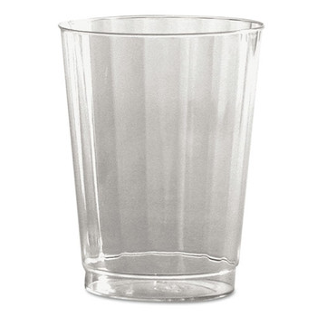 WNA WNA CC10240 10 oz. Fluted, Tall, Classic Crystal Plastic Tumblers - Clear (240/Carton)