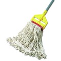 Mops | Rubbermaid Commercial FGC15306WH00 Swinger Loop Large Cotton/Synthetic Wet Mop Head - White (6/Carton) image number 2