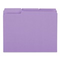 File Folders | Universal UNV16165 Reinforced 1/3-Cut Assorted Top-Tab File Folders - Letter Size, Violet (100/Box) image number 2