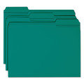 File Folders | Smead 13134 1/3-Cut Tabs Assorted Letter Size 0.75 in. Expansion Reinforced Top Tab Colored File Folders - Teal (100/Box) image number 2