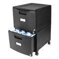 Office Filing Cabinets & Shelves | Storex 61312B01C 14.75 in. x 18.25 in. x 26 in. 2 Legal/Letter-Size File Drawers Mobile Filing Cabinet - Black image number 6