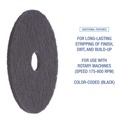 Sponges & Scrubbers | Boardwalk BWK4012BLA 12 in. Diameter Stripping Floor Pads - Black (5/Carton) image number 4