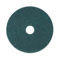 Cleaning & Janitorial Accessories | Boardwalk BWK4018GRE 18 in. Diameter Heavy-Duty Scrubbing Floor Pads - Green (5/Carton) image number 1