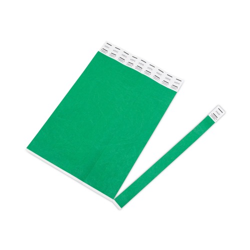 Office Accessories | Advantus 75511 9.75 in. x 0.75 in. Numbered Crowd Management Wristbands - Green (500/Pack) image number 0