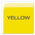 File Folders | Pendaflex 152 YEL Letter Size Straight Tabs Colored File Folders - Yellow/Light Yellow (100/Box) image number 3