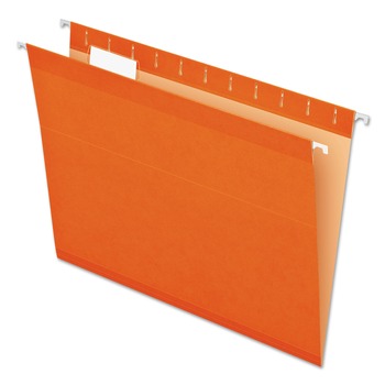  | Pendaflex 04152 1/5 ORA 1/5-Cut Tabs Colored Reinforced Hanging Letter Folders - Orange (25/Box)