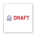 Stamps & Stamp Supplies | ACCUSTAMP2 035542 1.63 in. x 0.5 in. DRAFT Pre-Inked Shutter Stamp - Red/Blue image number 2