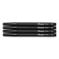 Pens | Sharpie 1742661 Water-Resistant Ink Stick Fine 0.4 mm Porous Point Pen - Black Ink, Black Barrel (4/Pack) image number 0