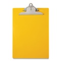 Clipboards | Saunders 21605 1 in. Clip Capacity Holds 8.5 in. x 11 in. Sheets Recycled Plastic Clipboard with Ruler Edge - Yellow image number 1