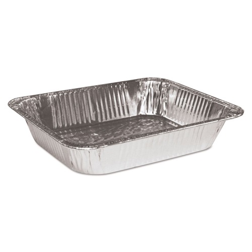 Food Trays, Containers, and Lids | Handi-Foil 321-00-100 10.38 in. x 12.75 in. x 2.56 in. Aluminum Steam Table Pans (100/Carton) image number 0