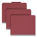 File Folders | Smead 14031 6-Section Pressboard Top Tab Classification Folders with 6 SafeSHIELD Fasteners - Letter Size/Bright Red (10/Box) image number 0