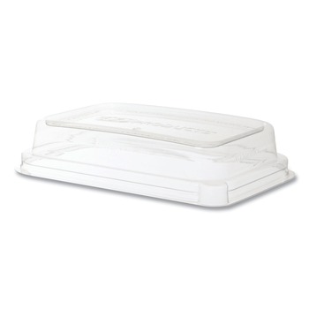 FACILITY MAINTENANCE SUPPLIES | Eco-Products EP-SCRC16LID WorldView 7.5 in. x 5 in. x 1.6 in. Plastic 100 Percent Recycled Content Lid - Clear (400/Carton)