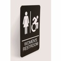Floor Signs & Safety Signs | Headline Sign 7778 6 x 9 Women's Restroom ADA Sign - Black Face/White Graphics image number 1