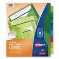 Back to School Sale | Avery 11907 Big Tab 11.13 in. x 9.25 in. 8-Tab Insertable Plastic 2-Pocket Dividers - Assorted (1-Set) image number 0