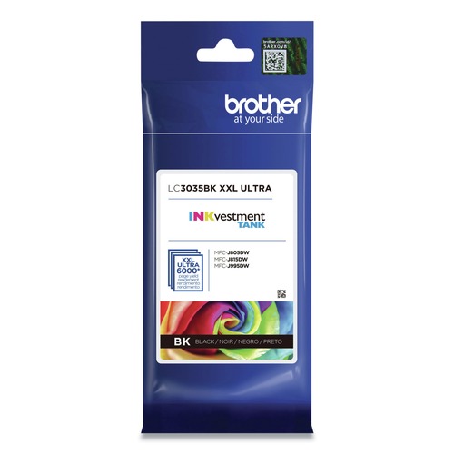 Ink & Toner | Brother LC3035BK 6000 Page-Yield INKvestment Ultra High-Yield Ink - Black image number 0