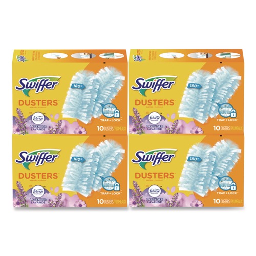 Cleaning & Janitorial Supplies | Swiffer 21461 DustLock Fiber Refill Dusters - Light Blue, Lavender Vanilla Scent (40/Carton) image number 0