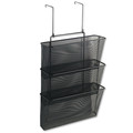 Fellowes | Fellowes Mfg Co. 75901 Mesh Partition Additions Three-File Pocket Organizer, 12 5/8 X 16 3/4, Black image number 0