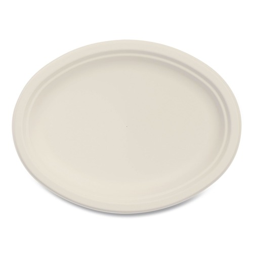 Bowls and Plates | Dart 10FBRPLR1 10 in. Diameter Compostable Molded Fiber Platter Dinnerware - Natural (500/Carton) image number 0
