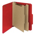 File Folders | Smead 14061 2 in. Expansion Recycled Pressboard 6-Fastener Classification Folders - Letter Size/Bright Red (10/Box) image number 0