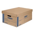 Boxes & Bins | Bankers Box 0066001 SmoothMove 15 in. x 24 in. x 10 in. Prime Moving/Storage Boxes - Large, Brown/Blue (8/Carton) image number 0