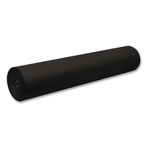 Arts & Crafts Supplies | Pacon P101209 36 in. x 1000 ft. 40 lb Cover Weight Decorol Flame Retardant Art Rolls - Black (1-Roll) image number 0