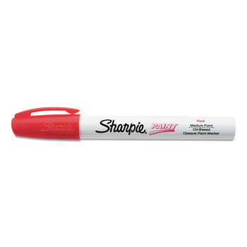Sharpie 2107613 Medium Bullet Tip Permanent Paint Marker - Red (1 Dozen)