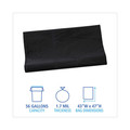 Storage Accessories | Boardwalk H8647WKK 56 Gallon 1.7 mil 43 in. x 47 in. Flat Pack Linear Low Density Industrial Can Liners - Black (100/Carton) image number 3