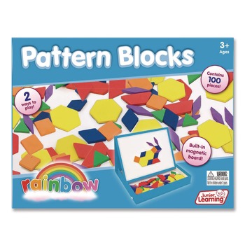 Junior Learning Inc JL613 Ages 3 to 4 Rainbow Pattern Blocks