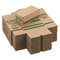 Retail Store Supplies | PM Company 61010 8.06 x 3.31 x 3.19 Corrugated Cardboard Coin Storage with Denomination Printed On Side - Green (50/Carton) image number 1