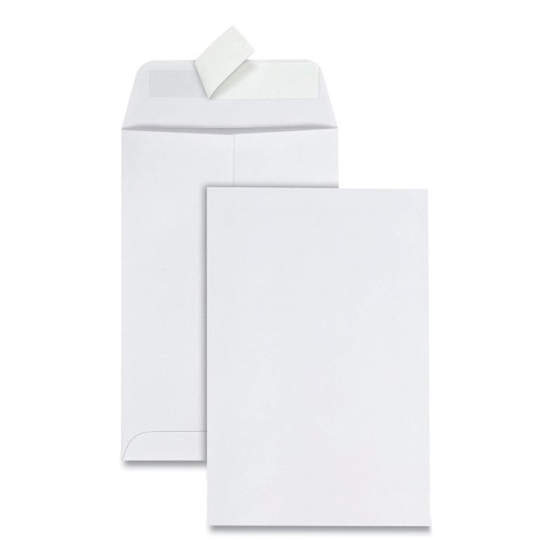 Envelopes & Mailers | Quality Park QUA44182 Redi-Strip 6 in. x 9 in. No. 1 Cheese Blade Flap Adhesive Closure Catalog Envelope - White (100/Box) image number 0