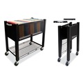 Office Filing Cabinets & Shelves | Vertiflex VF53000 InstaCart 14.25 in. x 28.5 in. x 27.75 in. 1 Shelf 1 Bin Metal File Cart - Black image number 3