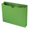 File Folders | Smead 75563 Straight Tab Letter Size Colored File Jackets with Reinforced Double-Ply Tab - Green (50/Box) image number 0