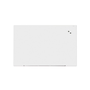 Universal UNV43204 Frameless 72 in. x 48 in. Magnetic Glass Marker Board - White