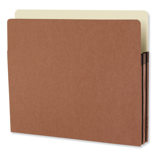 File Folders | Smead 73214 1.75 in. Expansion Letter Size Drop Front File Pockets - Redrope (25/Box) image number 0