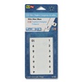 Dividers & Tabs | Redi-Tag B31001 0.44 in. Wide 1/12-Cut 1 to 10 Preprinted Numeric Legal Index Tabs - White (104/Pack) image number 0