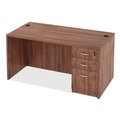 Office Desks & Workstations | Alera ALEVA216030WA Valencia Series 59.13 in. x 29.5 in. x 29.63 in. Straight Front Desk Shell - Modern Walnut image number 7