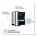 Paper Towel Holders | Tork 461002 Image Design Matic 13.58 in. x 8.07 in. x 15.75 in. Hand Towel Roll Dispenser - Stainless Steel (1/Carton) image number 1