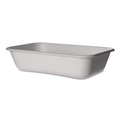 Food Trays, Containers, and Lids | Eco-Products EP-SCRC32NFA 32 oz 4.71 in. x 7.01 in. x 1.04 in. Sugarcane Fiber WorldView Vanguard Rectangular Container - White (400/Carton) image number 1