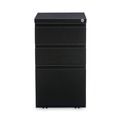 Just Launched | Alera ALEPBBBFBL 14.96 in. x 19.29 in. x 27.75 in. 3-Drawers: Box/Box/File Legal/Letter Left or Right File Pedestal with Full-Length Pull - Black image number 1