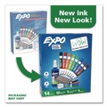 Back to School Sale | EXPO 80054A Medium Assorted Tips Low-Odor Dry Erase Marker Eraser and Cleaner Kit - Assorted Colors (12/Set) image number 4