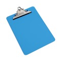 Clipboards | Universal UNV40307 1.25 in. Clip Capacity 8.5 in. x 11 in. Plastic Clipboard with High Capacity Clip - Translucent Blue image number 2