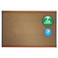 Bulletin Boards | Quartet B243LC 36 in. x 24 in. Prestige Colored Cork Bulletin Board - Brown Surface/Light Cherry Finished Fiberboard/Plastic Frame image number 0