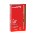 Highlighters | Universal UNV08852 Chisel Tip Pocket Highlighters - Fluorescent Green (1 Dozen) image number 1
