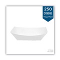 Just Launched | Dixie KL300W8 3 lbs. Kant Leek Polycoated Paper Food Tray - White (500/Carton) image number 1