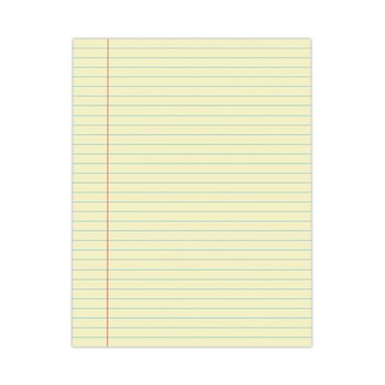 Universal UNV22000 50-Sheets 8.5 in. x 11 in. Wide/Legal Rule Glue Top Pads - Canary-Yellow (1 Dozen)