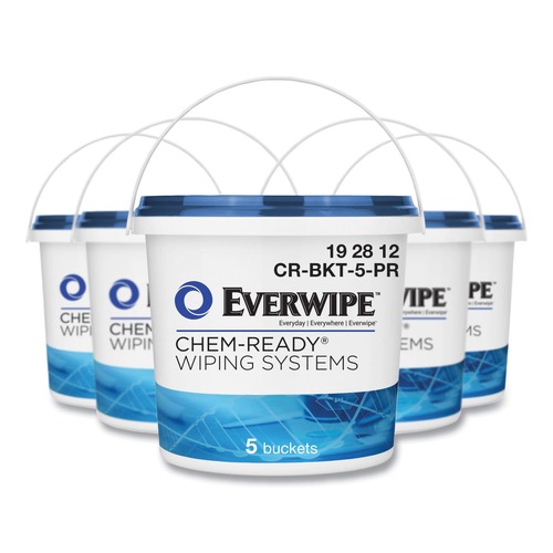 Cleaners & Chemicals | Tork 192812 Chem-Ready 7.13 x 7.13 x 7 Wiping System Bucket - White (5/Carton) image number 0